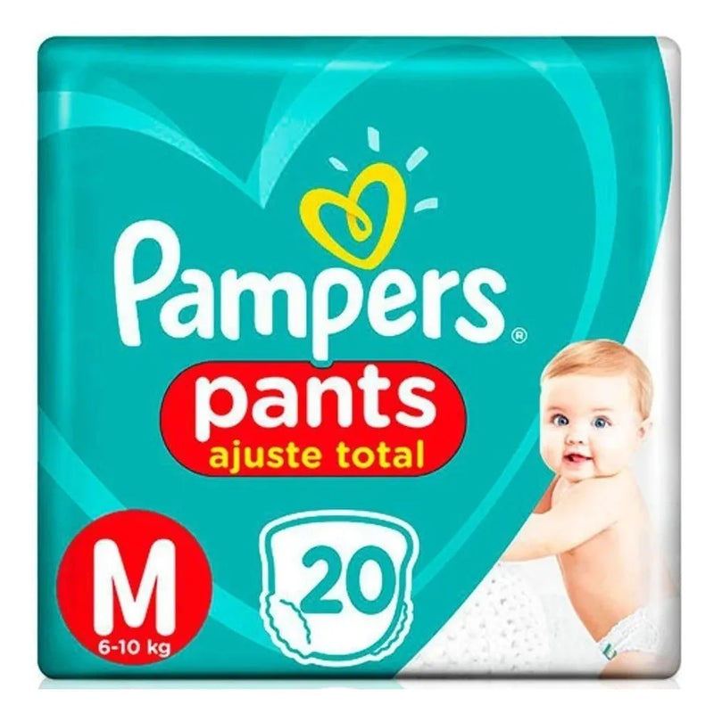 Fraldas Pampers Ajuste Total TAMANHO M 20 Unidades