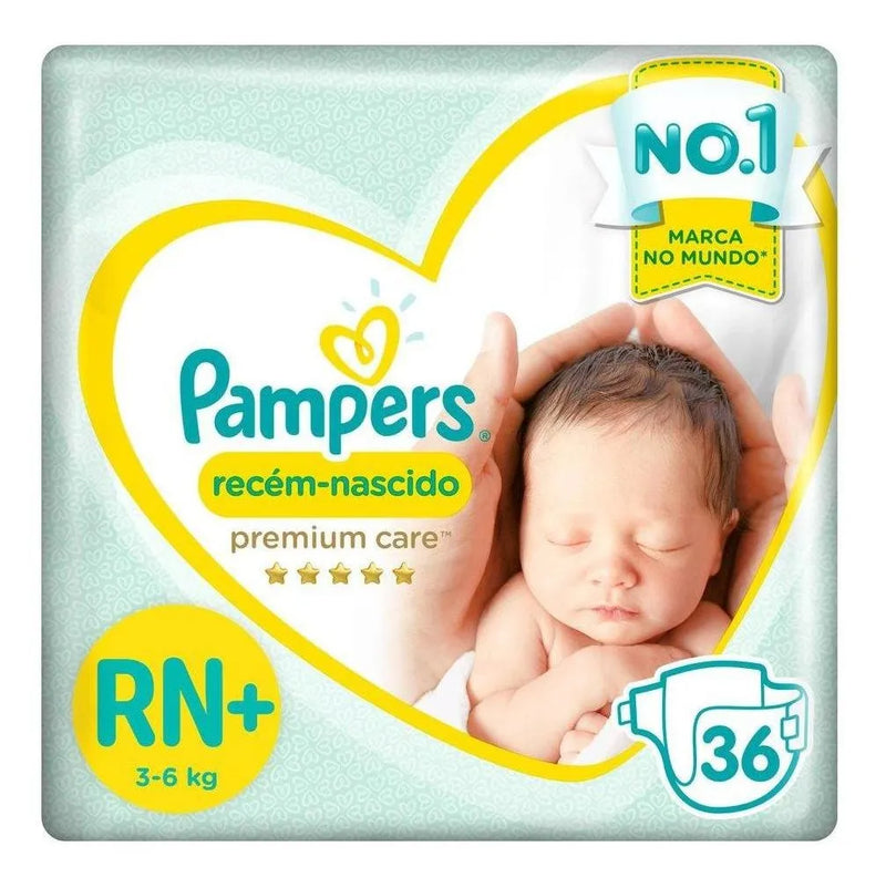 Fralda Pampers Care Rn + Plus Com 36 Unidades